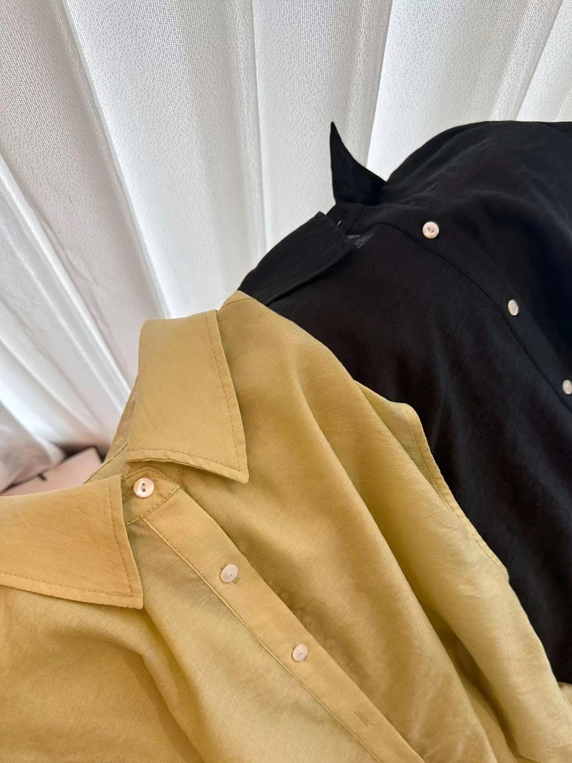 【WEN内购会】薄款宽松纯色无袖衬衫WWC0106