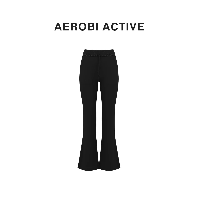 AEROBI ACTIVE微喇叭裤女冬季新款加绒羊毛运动喇叭裤4347