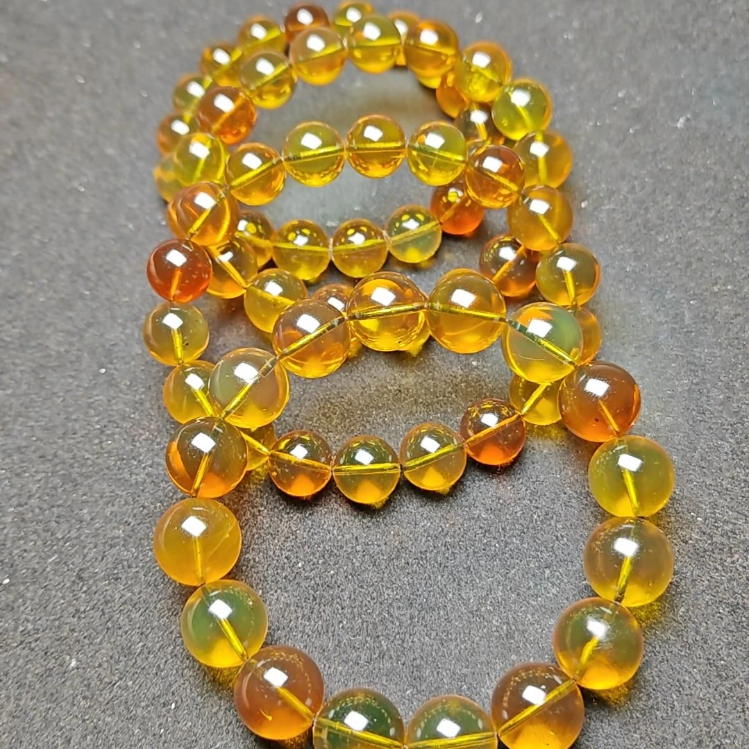 琥珀手串未镶嵌福*萌茶宝手串