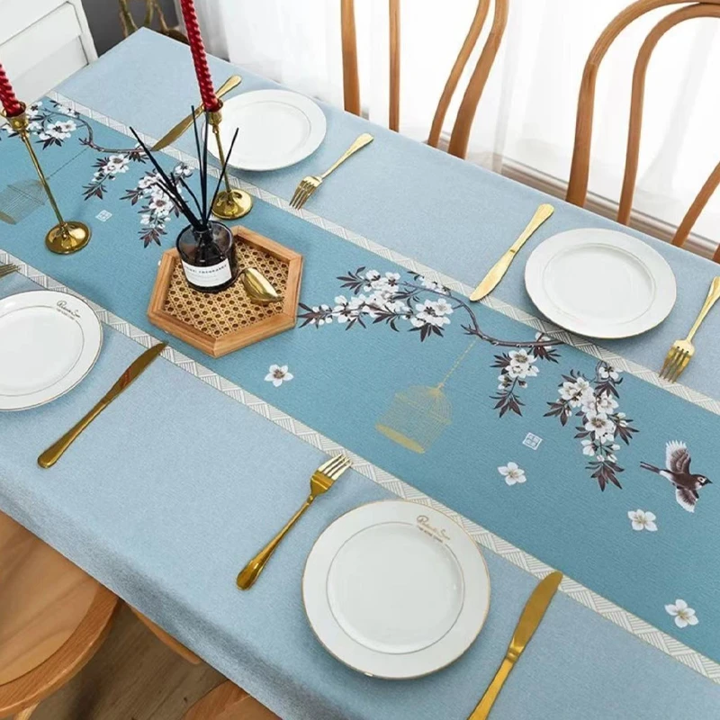 【金雀报喜】免洗简约PVC防水防油桌布茶几布家用防烫台布新疆包邮