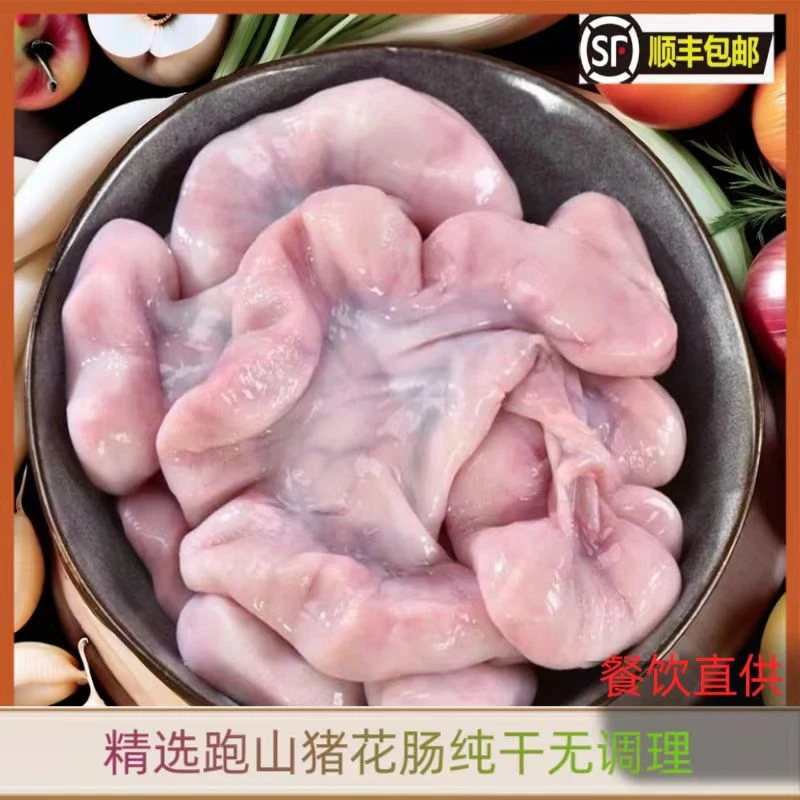 猪花肠生鲜猪儿肠新鲜猪脆肠猪生肠花花肠子猪房子猪冷冻优质冰鲜