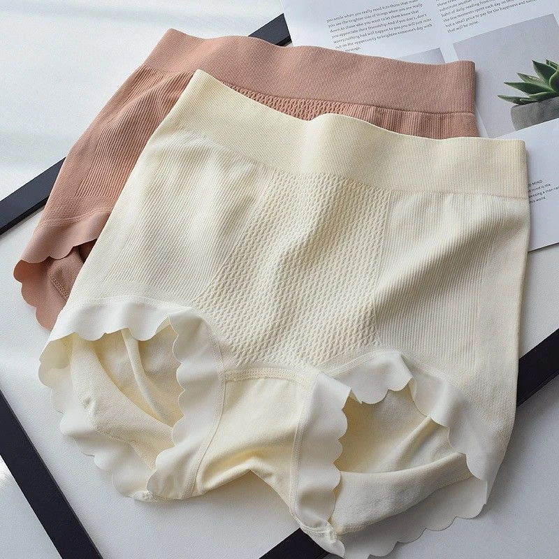 莫代尔高腰收腹提臀包臀内裤女士5A抗菌棉裆日系少女三角短裤头