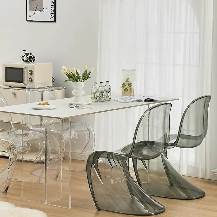 潘东椅网红ins北欧亚克力椅子塑料透明餐椅家用创意设计师美人椅