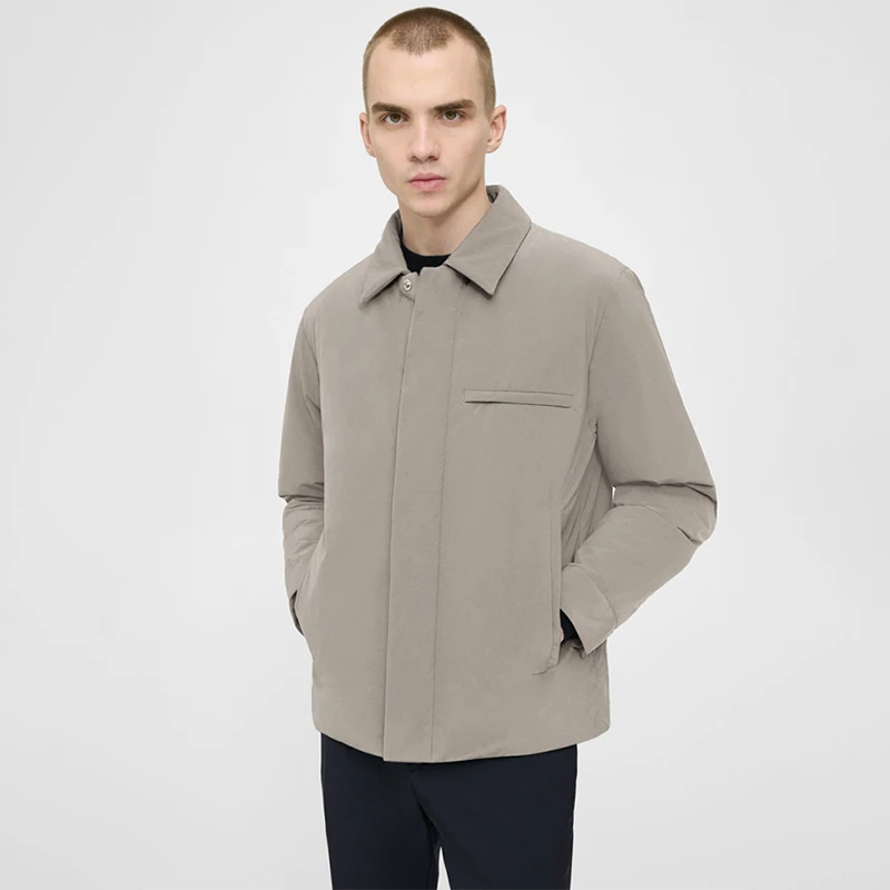 2024秋冬新款男士外套时尚短款立领加厚保暖中老年爸爸装男款