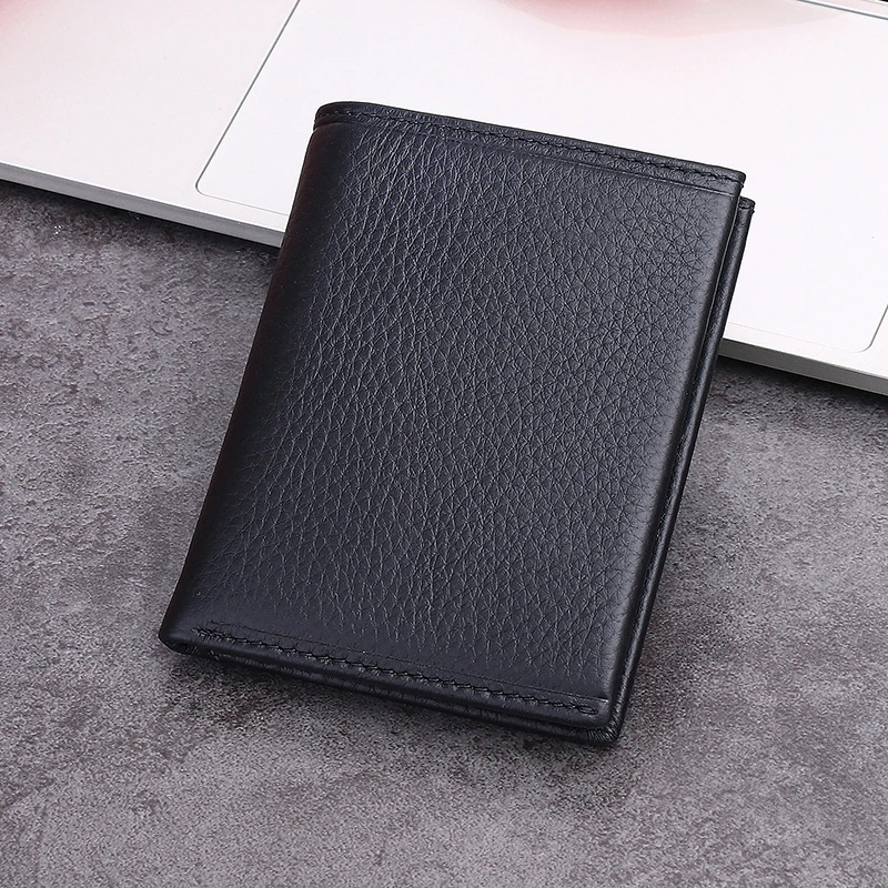 薄款钱包男真皮短款超薄大容量便携式皮夹牛皮韩版软皮银包男士潮