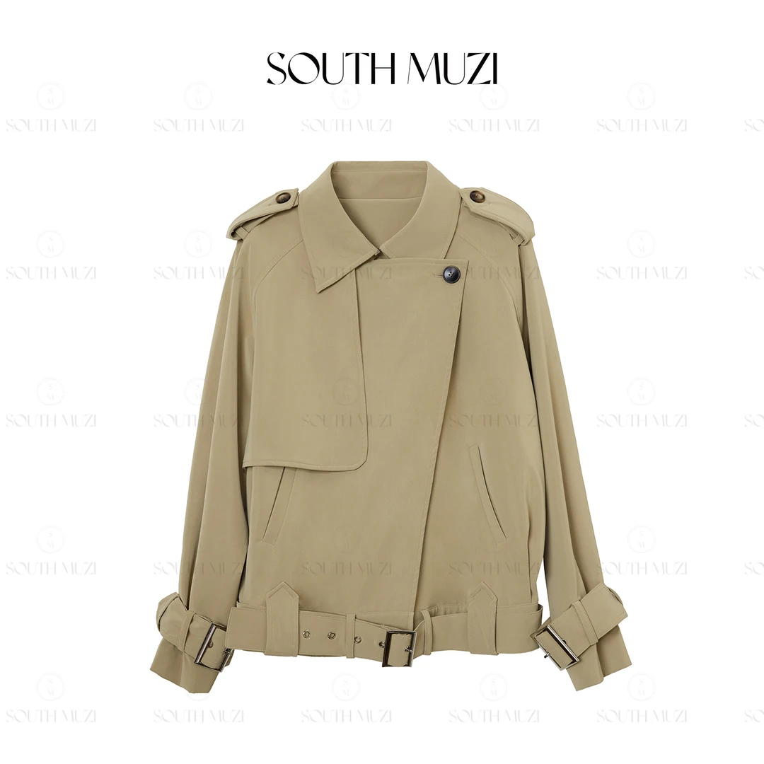 【酷感都市】秋季短款风衣女装英伦风显瘦休闲百搭气质上衣QDM33