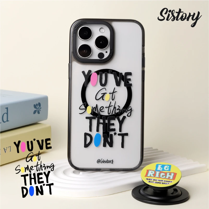 sistory 你无所不能 简约创意防摔适用iPhone17promax16 15手机壳