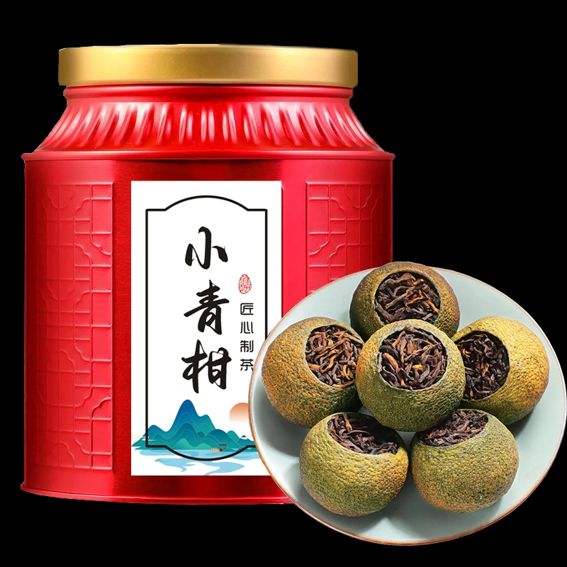 正宗新会小青柑陈皮浓香柑普茶普洱茶橘子茶叶自然生晒罐装
