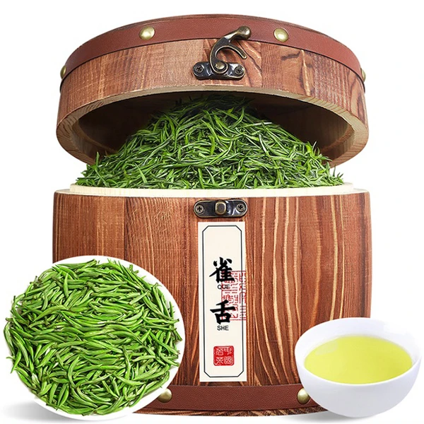 2024年雀舌绿茶新茶明前茶叶翠芽特级浓香型木桶礼盒装250g