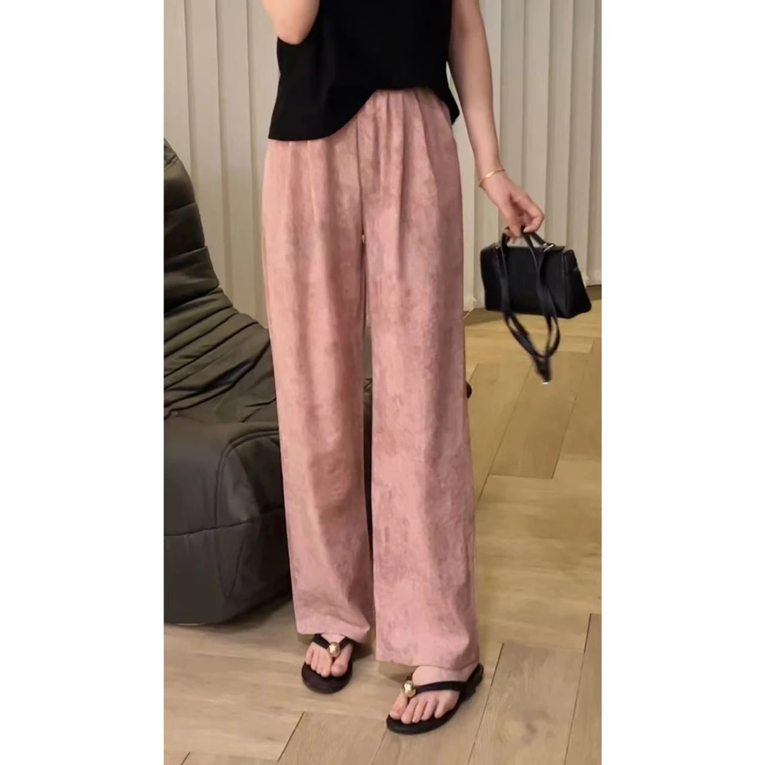 纯纯定制 垂感阔腿裤 夏季简约百搭薄款休闲宽松长裤