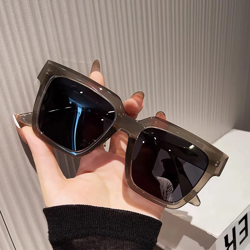 韩国街头2024新款潮流墨镜男士偏光黑色粗框太阳镜女休闲痞帅个性