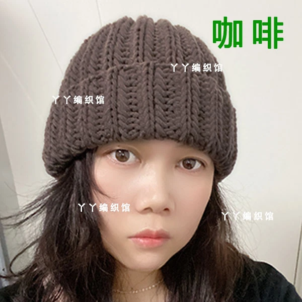 丫丫编织馆【鱼骨帽材料包含钩针
