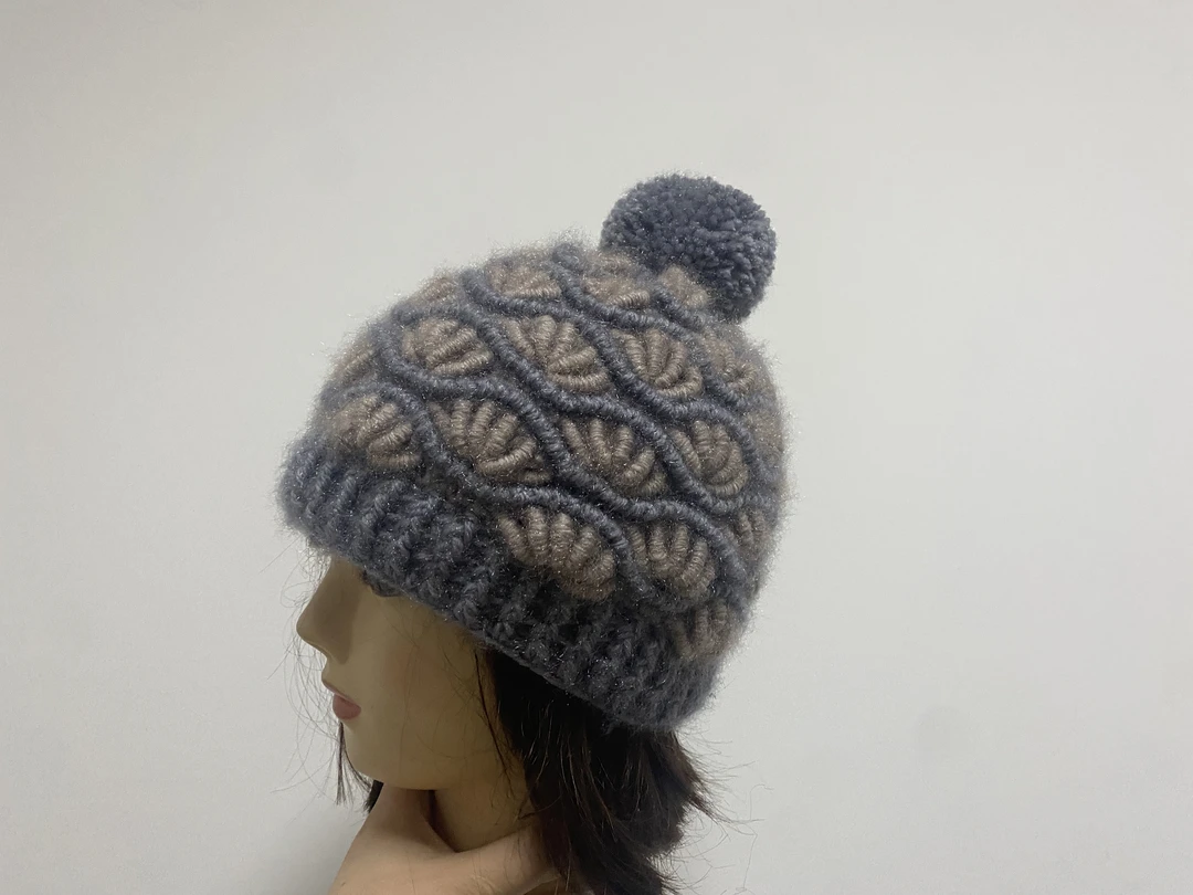 爱尔，兰帽子线【2个线带钩针毛球器】材料包 手工编织教程手工毛线