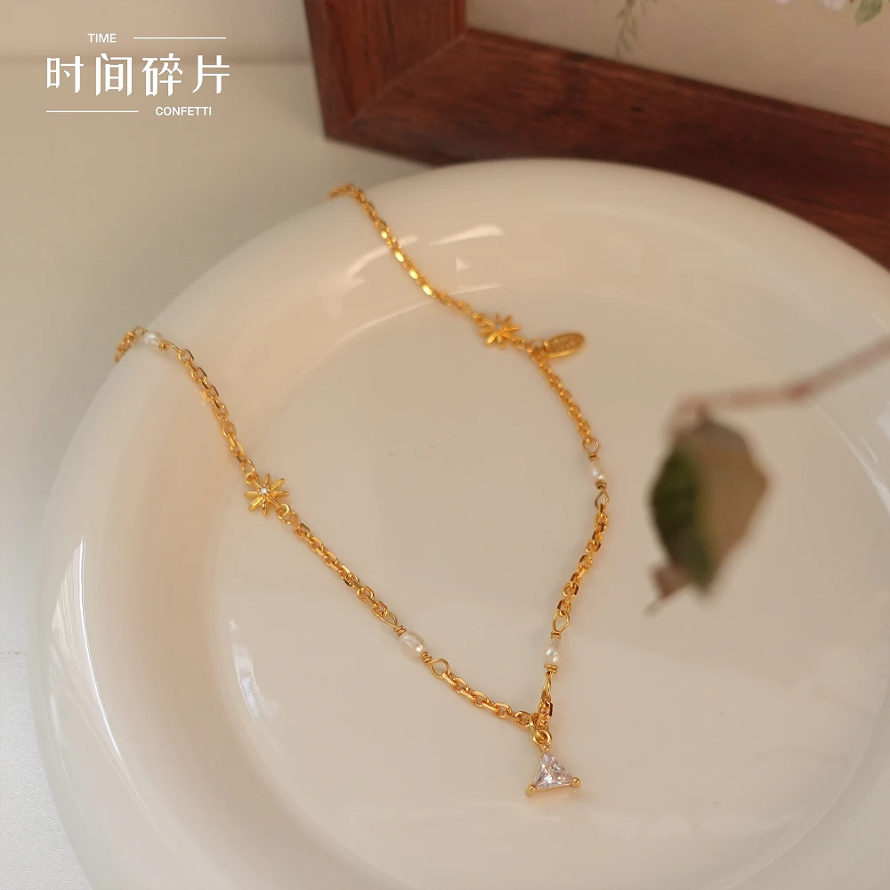 【孙二娘】法式时尚轻奢风精致感六芒星项链T C 5305
