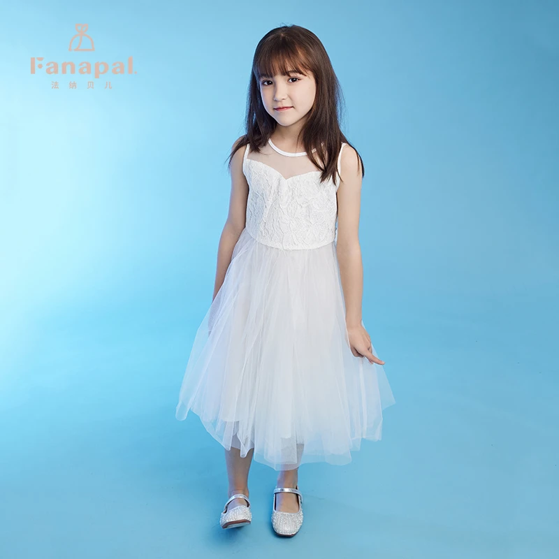 法纳贝儿礼服裙女童2024夏季新款演出服婚礼花童公主裙FI1218428