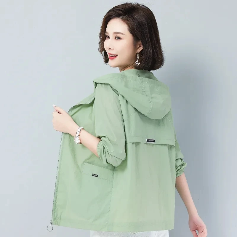 大码防晒衣女士2025夏季新款上衣女外套宽松长袖薄款外套防晒服女