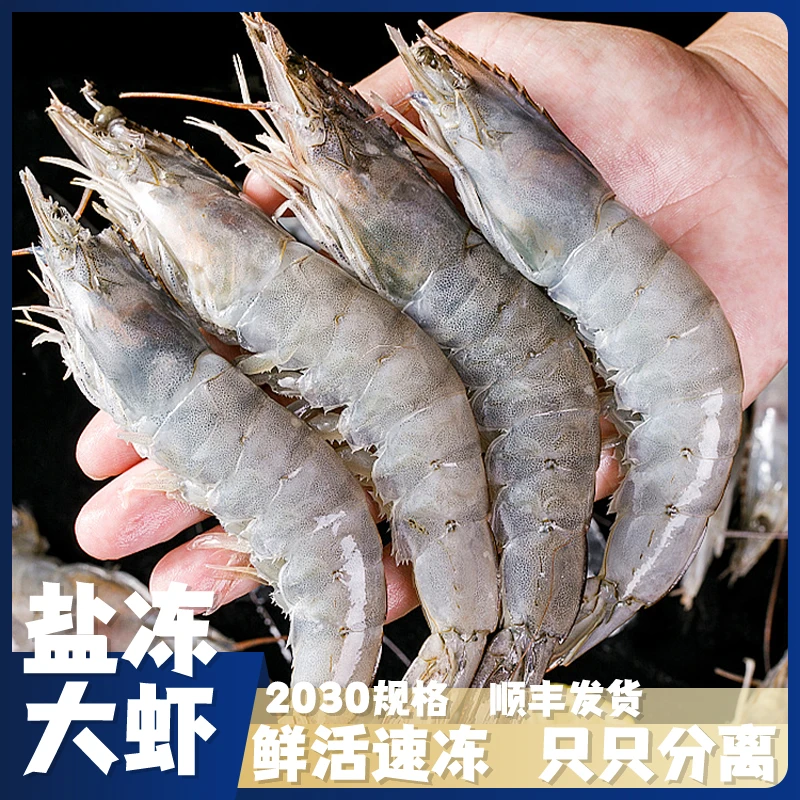 【好甜妈妈专属】2030盐冻大虾新鲜冷冻白虾 1650g/盒 顺丰发货