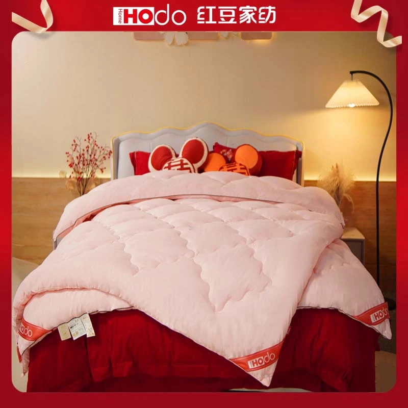 【红豆家纺】二合一蚕丝抗菌防螨夏凉被秋冬季加厚保暖羽绒子母被02