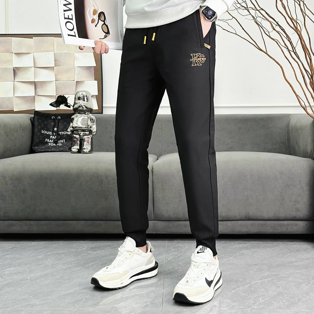 春季直筒休闲裤时尚轻奢男宽松士裤子长裤垂感百搭休闲裤潮流束口