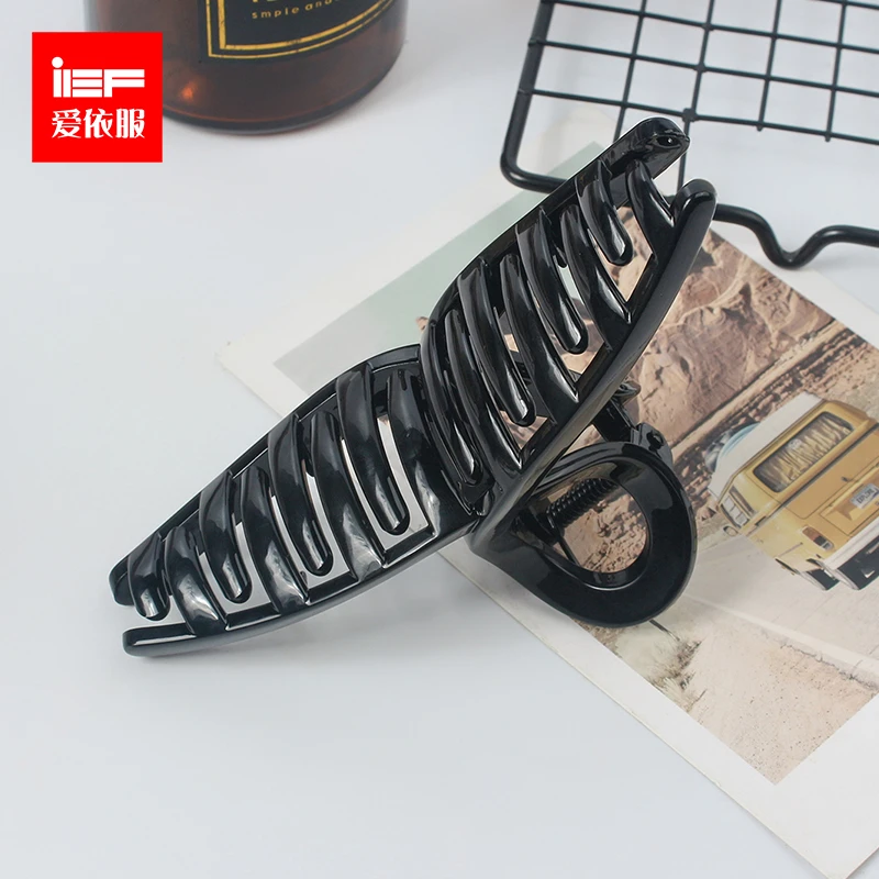 IEF/爱依服2025新款四季发夹经典大爪黑色网红后脑勺夹
