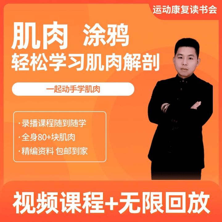 肌肉解剖涂鸦课程，肌肉功能涂色，108对肌肉起止点及功能