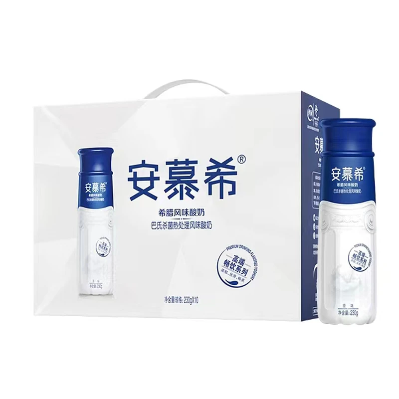 伊利安慕希酸奶原味希腊高端畅饮型230g*10瓶 整箱学生营养早餐