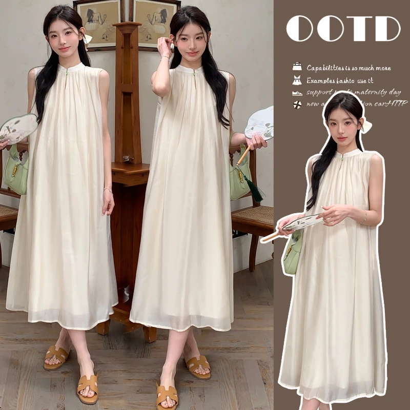 时髦孕妇装夏季新款2025新中式国风气质显瘦网红款时尚仙女连衣裙