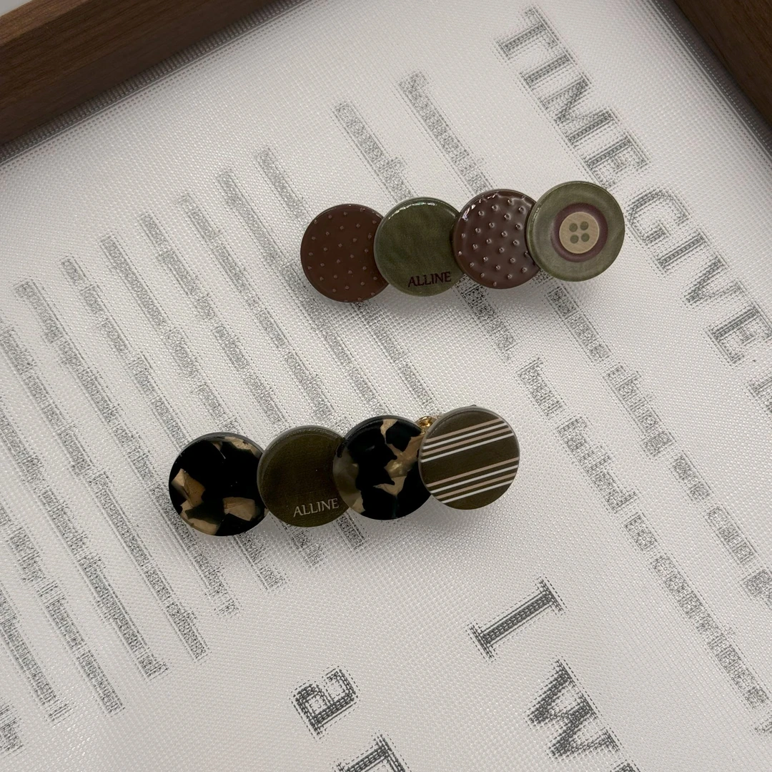 韩国ins网红百搭韩版气质纽扣对夹046福利