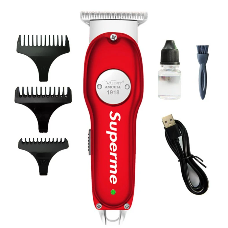 专属利桥潮牌1918电推剪金属机身推光雕刻充电式发型师