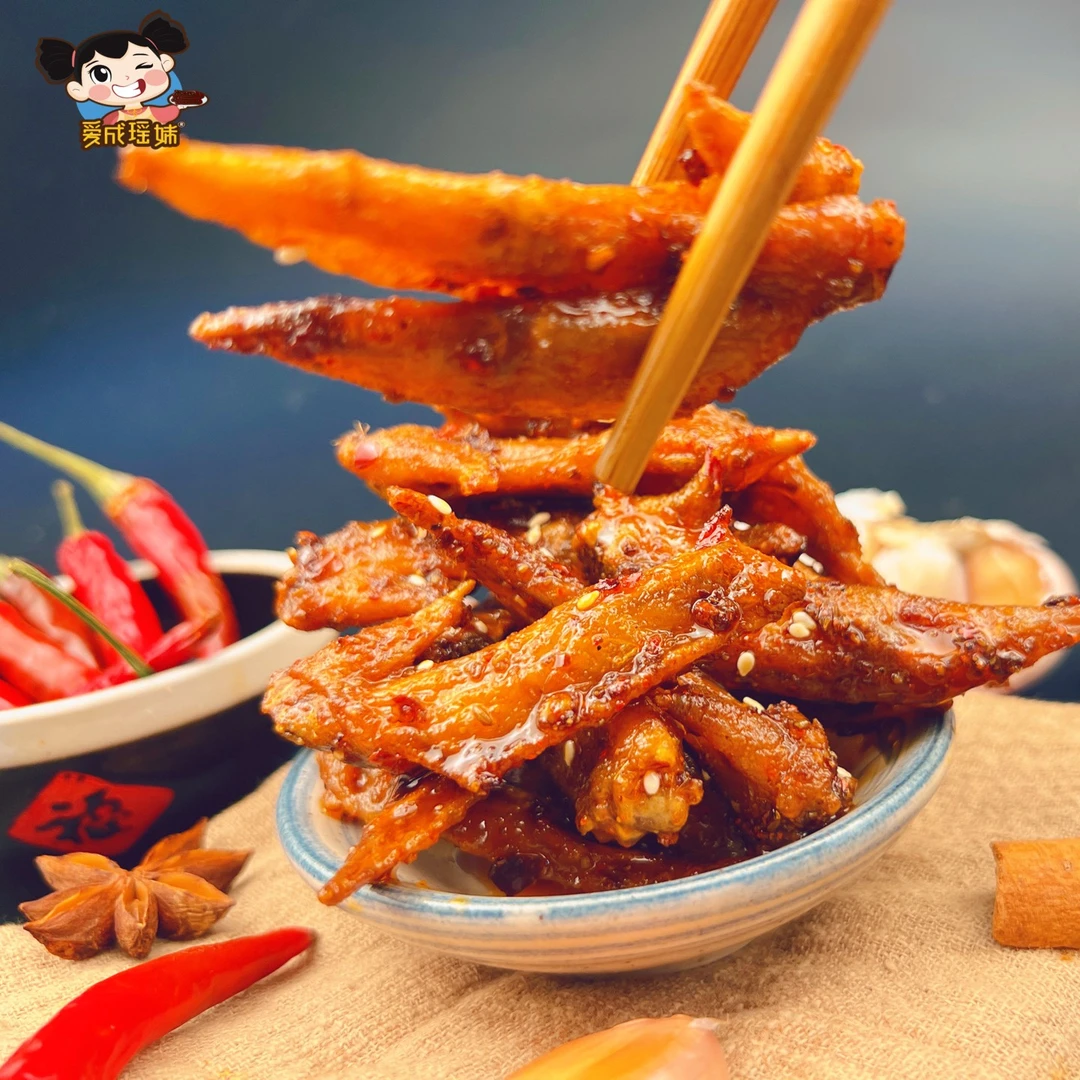 爱成瑶妹湖南特色美食香辣味酥脆香糯鸡尖130g
