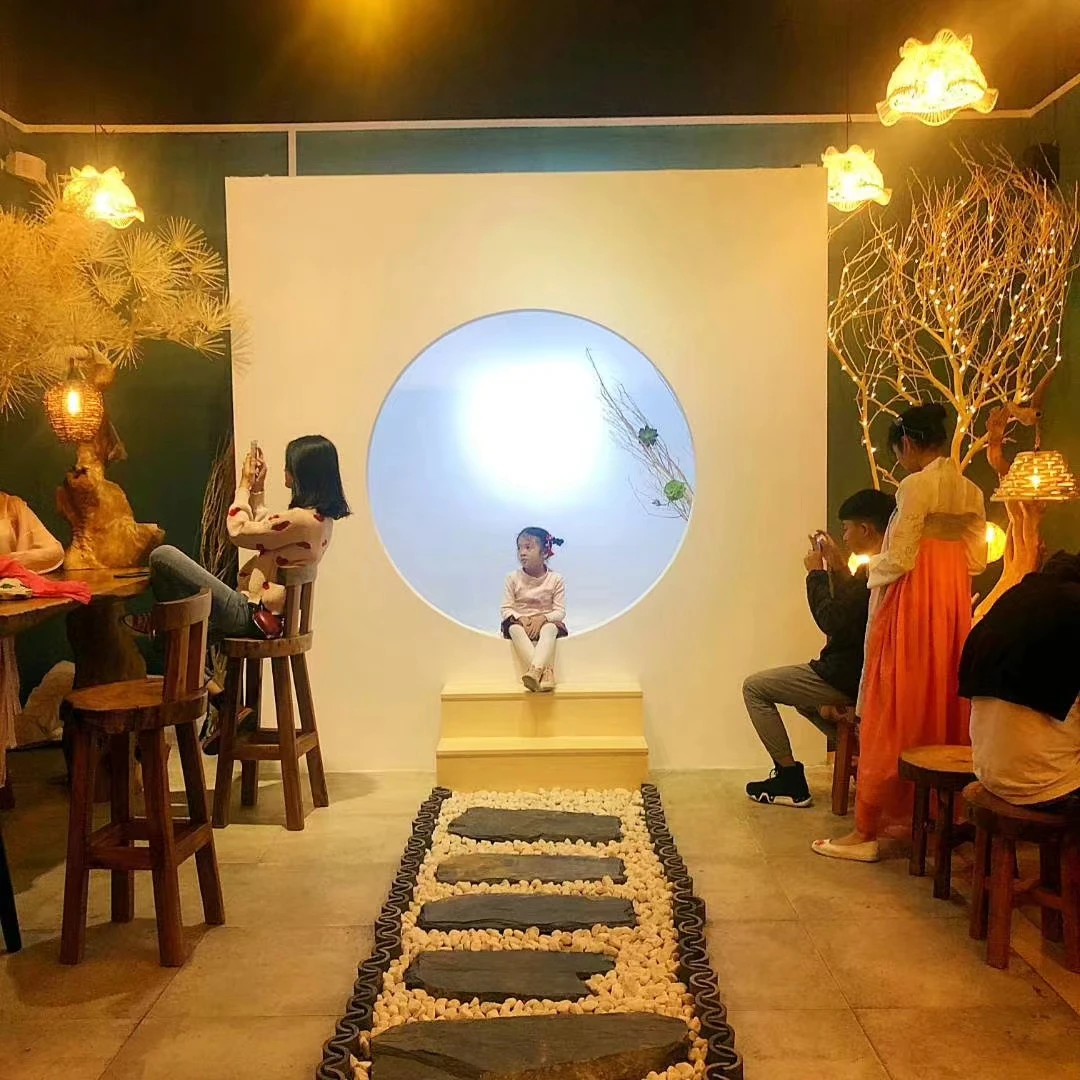 青石板地砖庭院花园圆形长方形踏步石脚踏石不规则草坪汀步石铺路