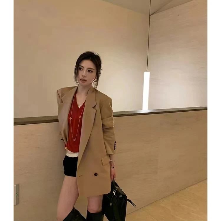 西装外套女2024高贵上档次西装韩版胖MM气质休闲春季高级感小西服