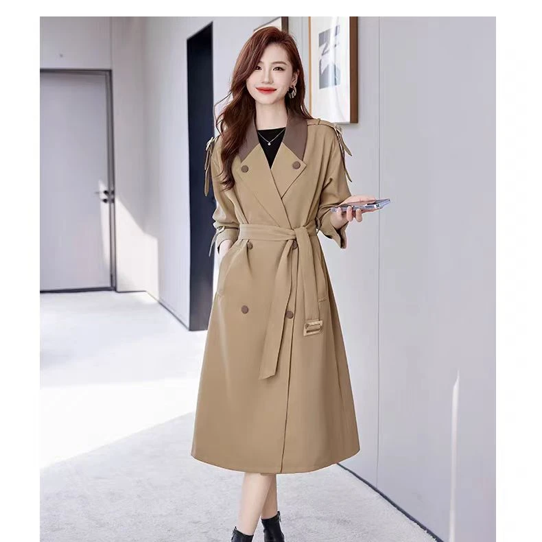 中长款风衣女显瘦百搭设计师英伦风胖MM洋气时尚韩版网红休闲外套