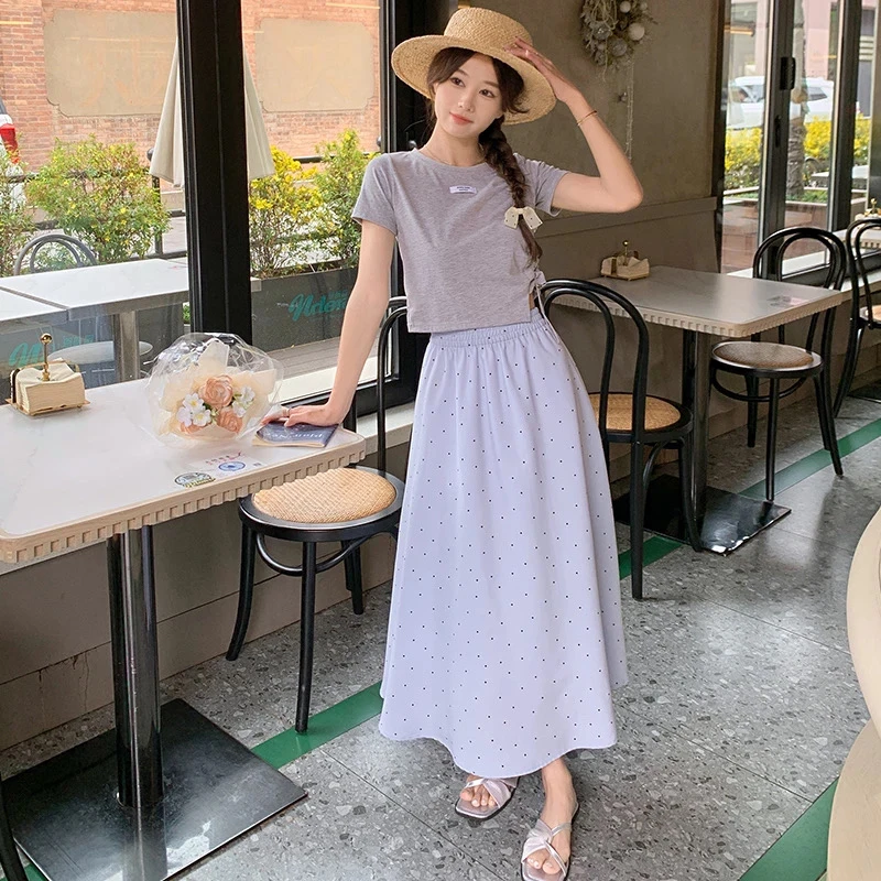 【断码清】轻盈家 波点半身裙气质时尚夏季中长款小清新