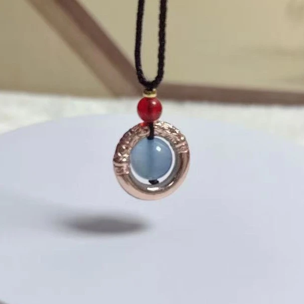 【蒂凡严选】490天然玉石蓝色妖姬吊坠-镶嵌(多样性发货发一个)(ZF)
