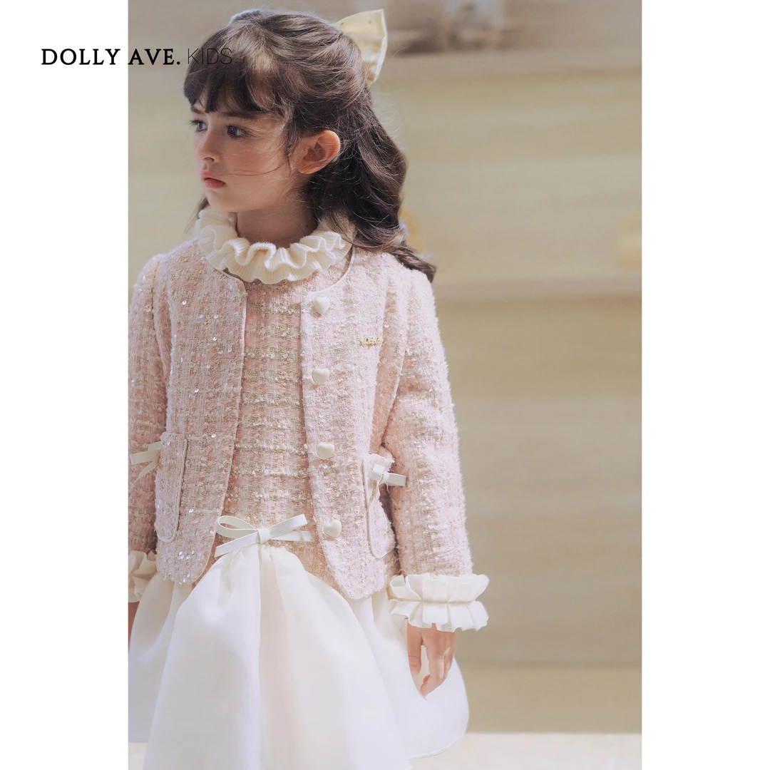 【狂欢季】Dolly Ave 甜雅 轻奢女童小香风秋冬甜美公主外套洋气