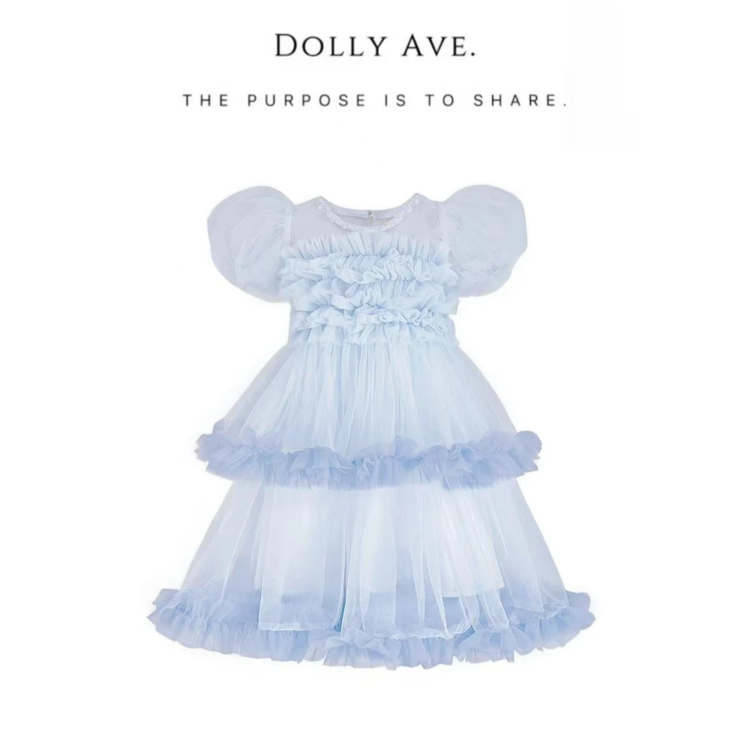 【现货】Dolly Ave 晴空 女童夏季公主风高级感洋气泡泡袖连衣裙