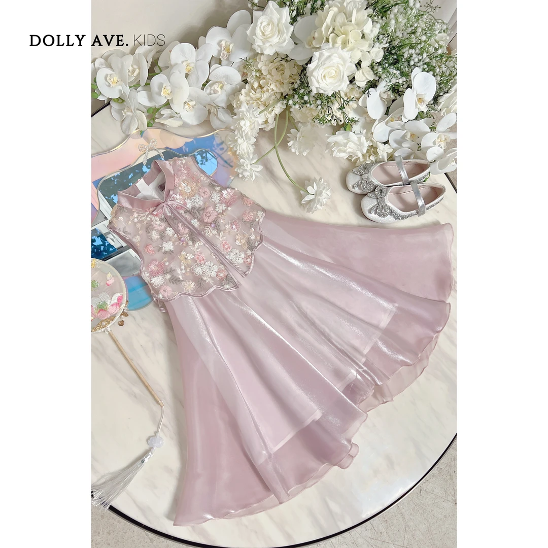 【狂欢季】Dolly Ave 胭然 新中式时尚国风女童夏季仙气公主连衣裙
