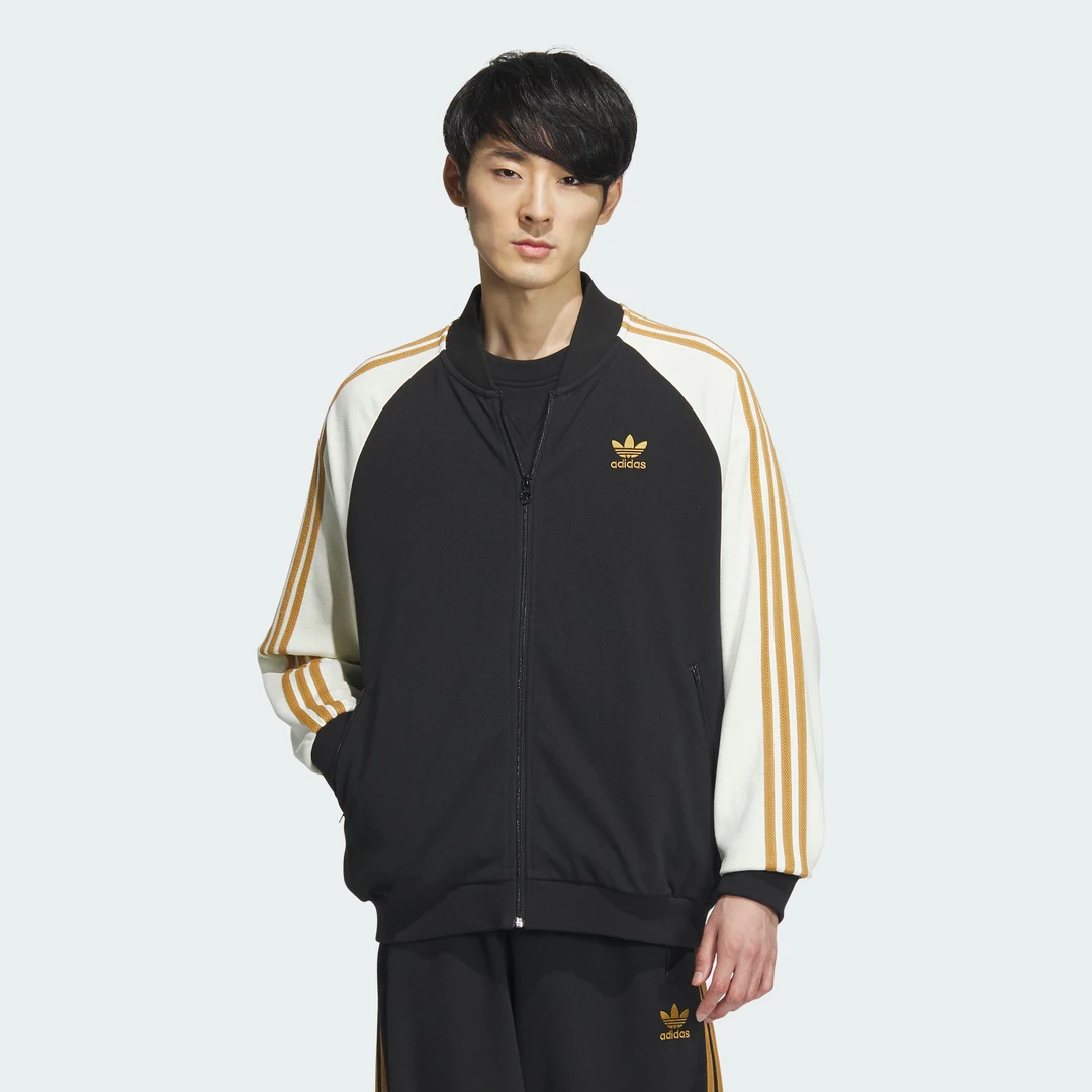 adidas/阿迪达斯【汇一城AD】新年款撞色立领黑白夹克外套 IX4240