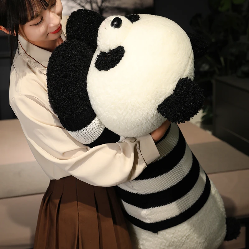 可爱柔软毛绒黑白色贝贝熊猫玩偶