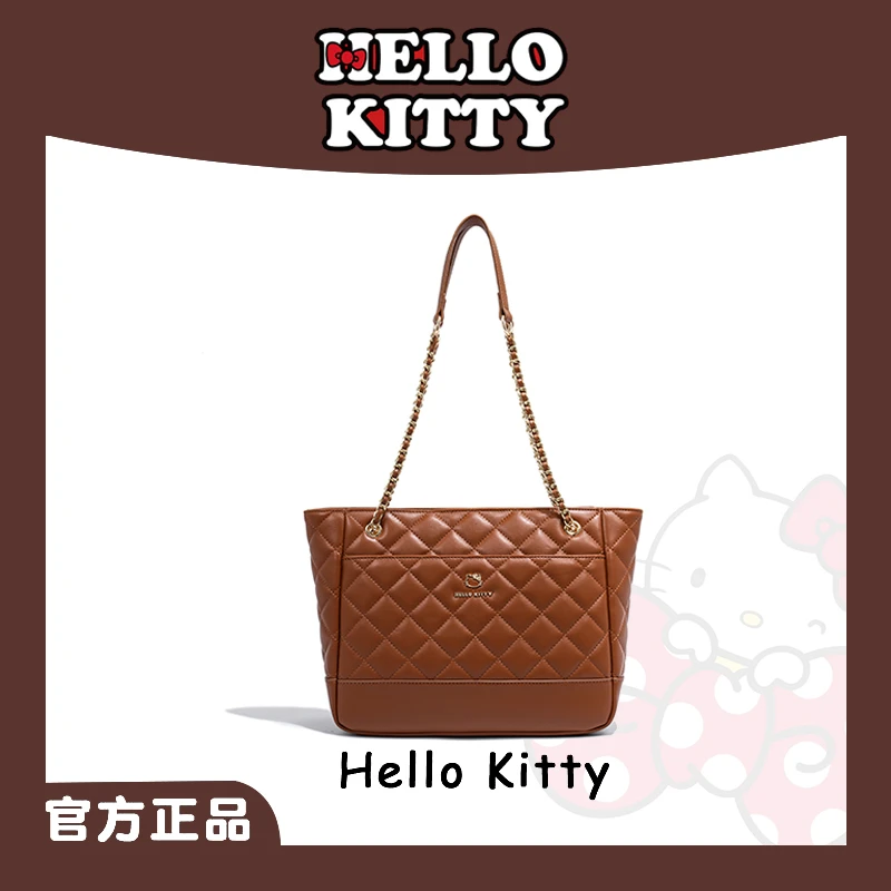 HELLO KITTY 2024小香风时尚经典菱格格纹单肩包
