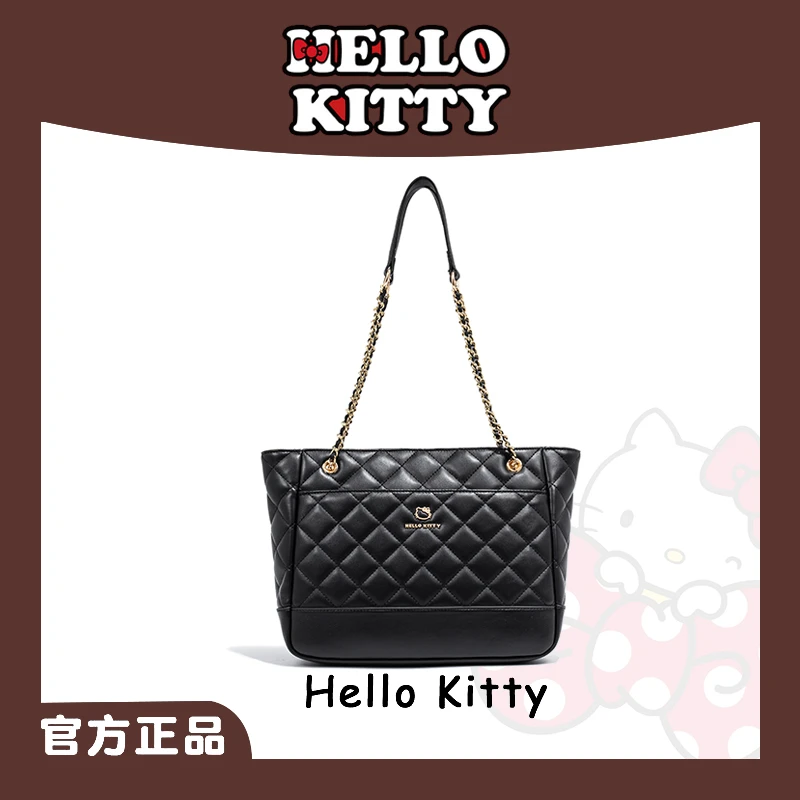 HELLO KITTY 2024小香风时尚经典菱格格纹单肩包