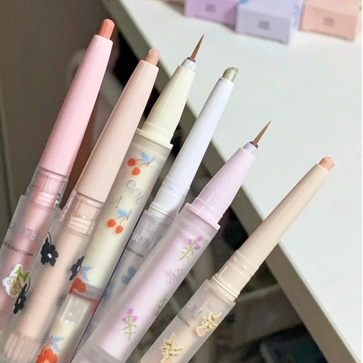 花洛初吻宝贝系列高光珠光提亮卧蚕双头卧蚕笔彩色眼线笔新手