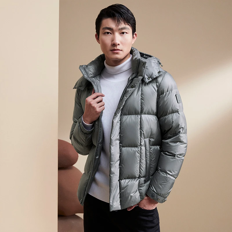 【白鹅绒极寒系列】报喜鸟男士冬季休闲羽绒服御寒防风加厚外套