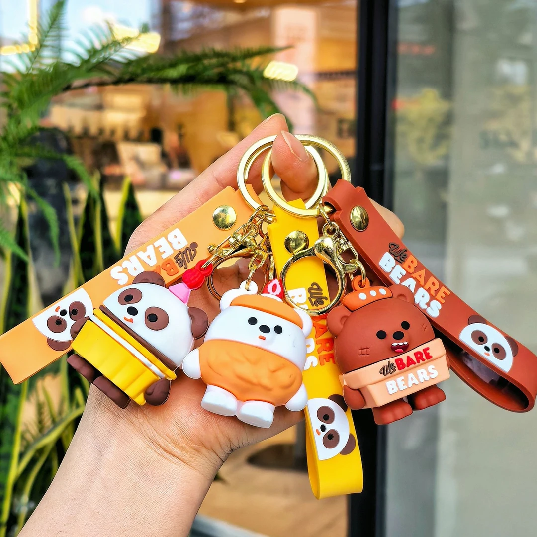 许愿+对对碰爆款硅胶三只熊挂件