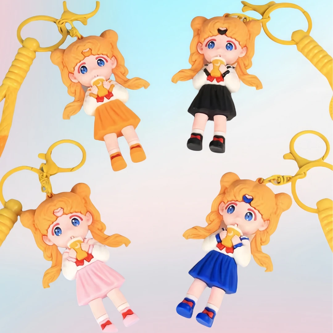 许愿+对对碰可爱美少女卡通挂件