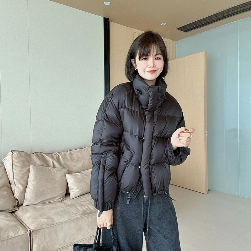 秋冬立领洋气蓬蓬休闲时尚羽绒服短外套