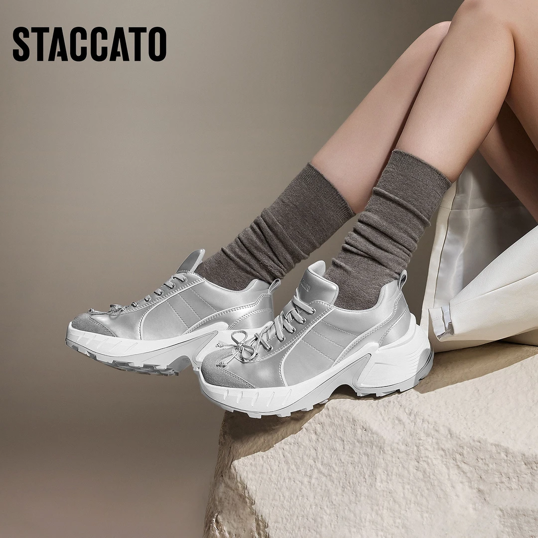 思加图秋季甜酷老爹鞋厚底增高运动鞋S2154CM4