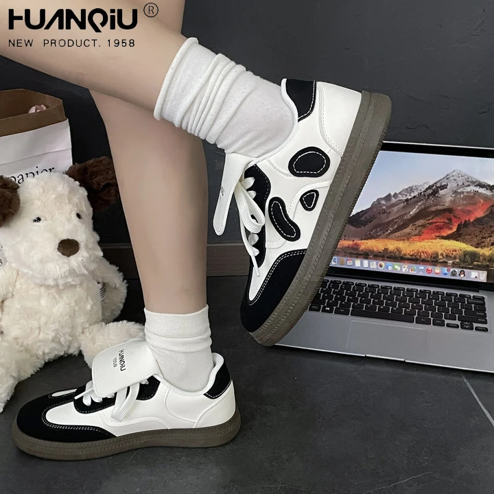 环球熊猫德训鞋冬季新款百搭舒适熊猫板鞋女2025新款时尚休闲学生
