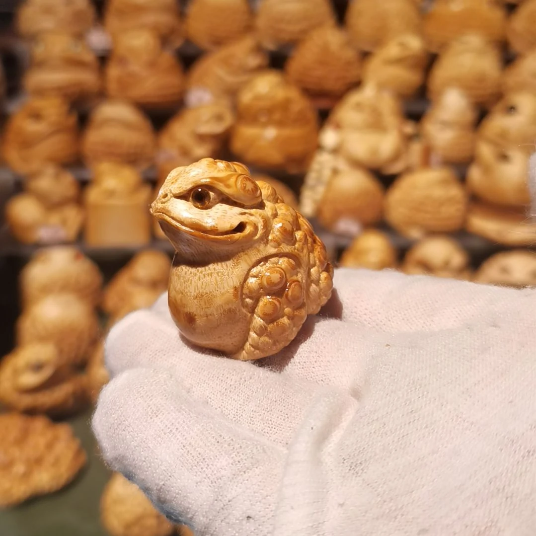 【闪购商品】茂*竹雕金蟾摆件挂件